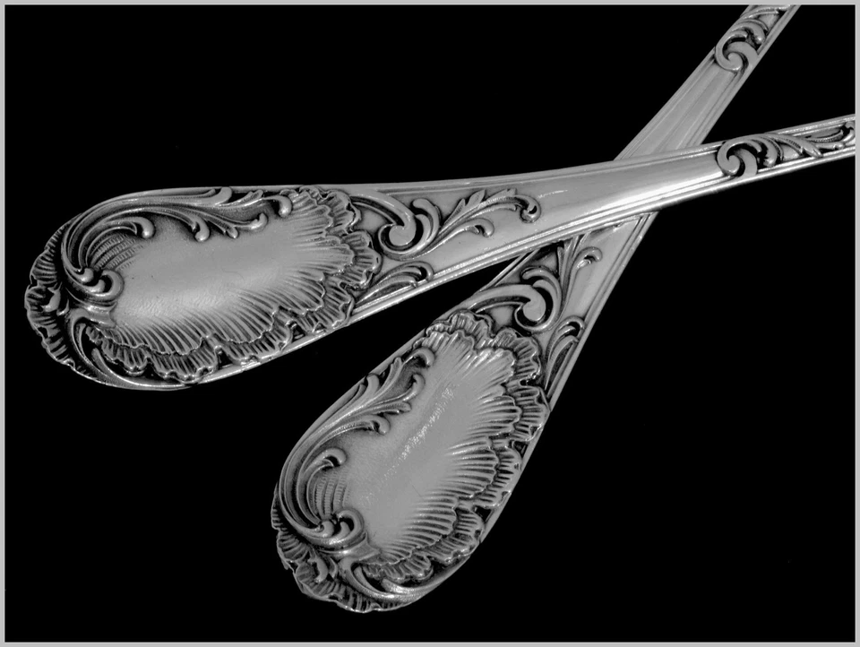 Puiforcat Fabuloso Juego de Helados Francés Todo Plata Esterlina 2 piezas Rococó Foto 4 de 4