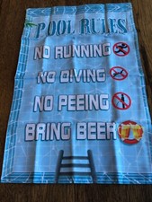 Poolregeln 12x18 Flagge doppelseitig NEU