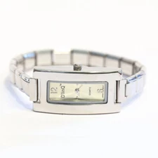 Cream Rectangular Italian Charm Bracelet Watch - Quartz Movement - WW111cream