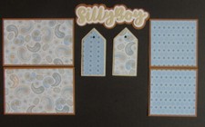  2388 SILLY BOY PREMADE SCRAPBOOK PAGE MAT  TITLE SET JJ EPHEMERA - TONYA