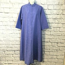 Vintage OOAK Custom Loungewear Robe Lightweight Polyester Purple see measurement
