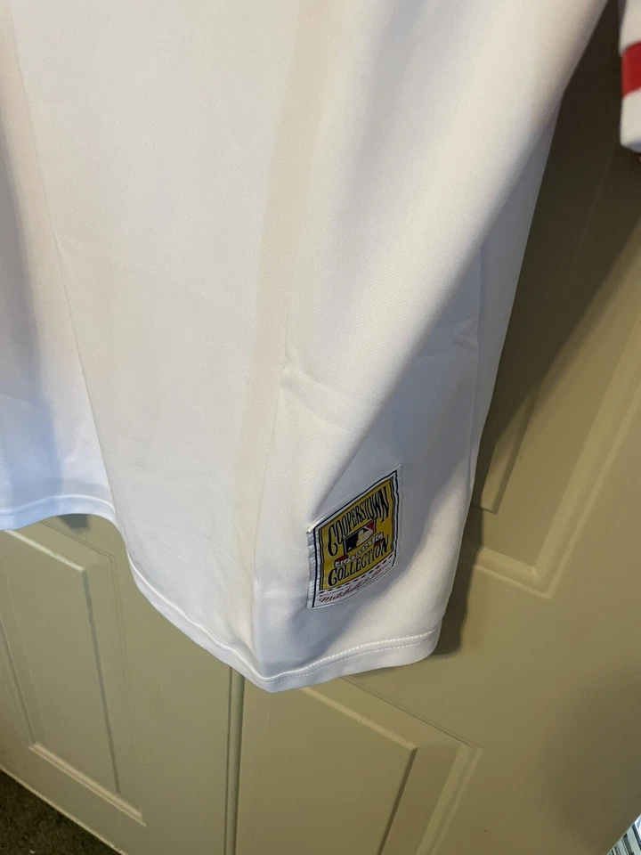 1976 Cincinnati Reds Johnny Bench MLB White Jersey Patches/ Men XL Mitchell/Ness - Image 3 of 4