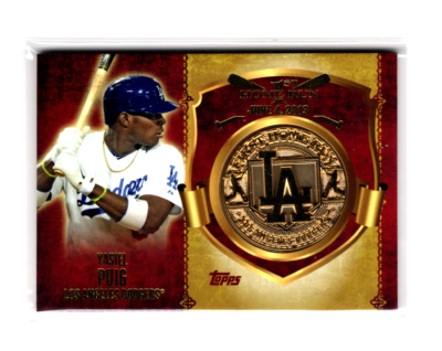 2015 Topps First Home Run Commemorative Medallions Yasiel Puig