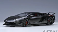 1/18 Lamborghini Aventador SVJ (Nero Nemesis Matt Black) Model By Autoart 79219