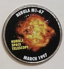Nebula M1-67 Hubble Space Telescope Colorized Clad Kennedy Half Dollar 50C