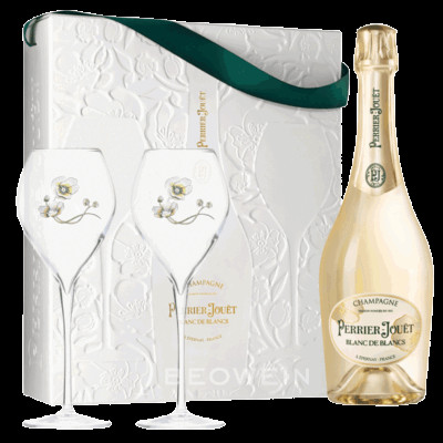 Perrier-Jouët Blanc de Blancs 0,75 l Champagner Geschenkpackung mit 2 Gläsern