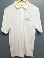CUTTER & BUCK White Golf Polo Shirt DriTec "KENTUCKY DALE HOLLOW GC"  Size SM 