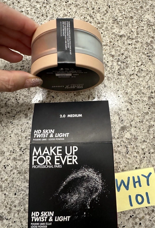 Make Up For Ever HD Skin Twist & Light Loose Powder 2.0 MED. .2oz/8G FULL SZ $45 - Image 3 of 4