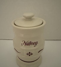 Longaberger Spice Jar - Traditional Red - Nutmeg - Made in USA