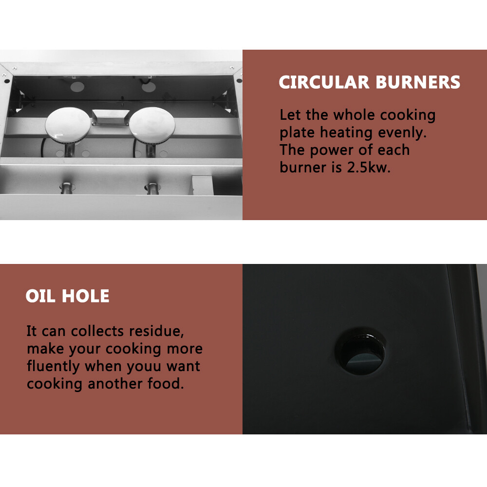 BBQ Grill Plate 4 Burners Cast Iron BBQ Plate LPG Gas Grill Commercial Outdoors eBay