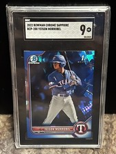 2022 Bowman Chrome Sapphire Edition Yeison Morrobel SGC 9 Gem Mint #BCP200 1st