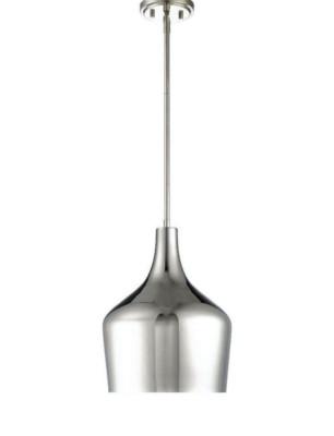 Meridian Lite Trends Polished Nickel Pendant Ceiling Light M70020 NEW in Box!