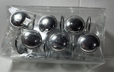New in Box 12 round decorative metal shower curtain hooks by creative bath - Image 1 of 3