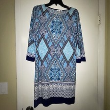 Sandra Darren Women Blue Casual Dress 6