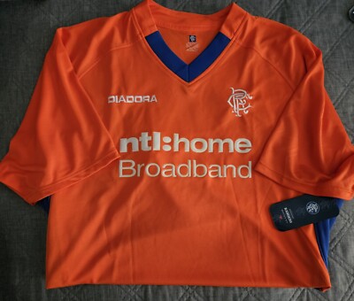 Maillot Domicile Rangers 2002/2003 Diadora - Taille M Adulte, Vintage, Très Bon état