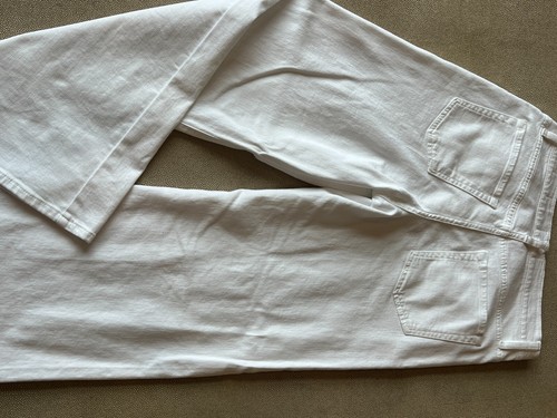 FRAME LE SLIM PALAZZO WHITE WIDE LEG STRAIGHT JEANS SZ 29 - Picture 8 of 9