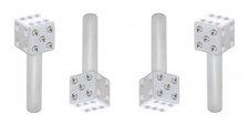 716 Car Pickup Truck Motor Semi Chrome Dice 10-32 Chrome Door Lock Knob 2 Pair