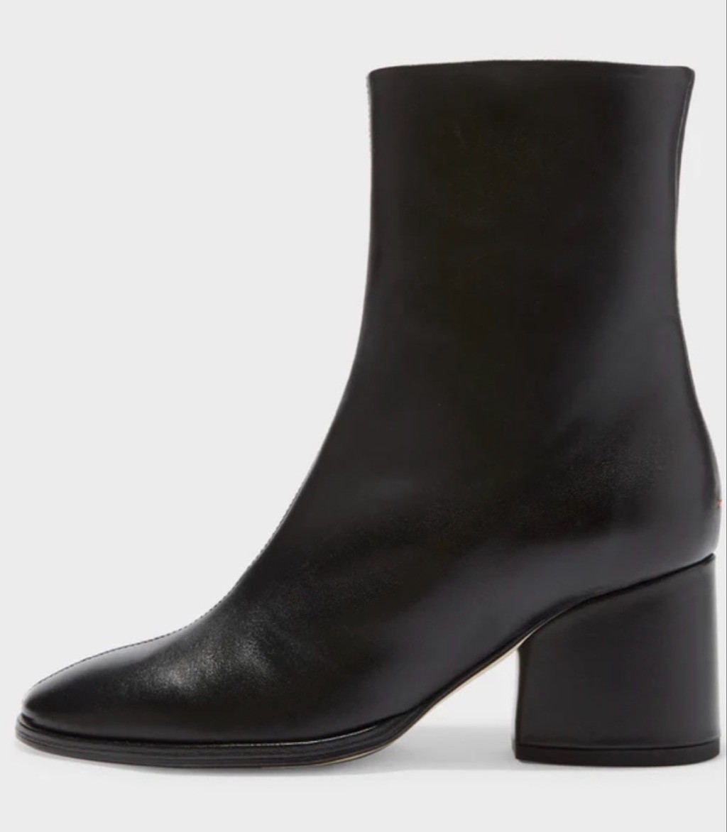 New Aeyde Black Leather Ankle Boots & Booties Size 41/10
