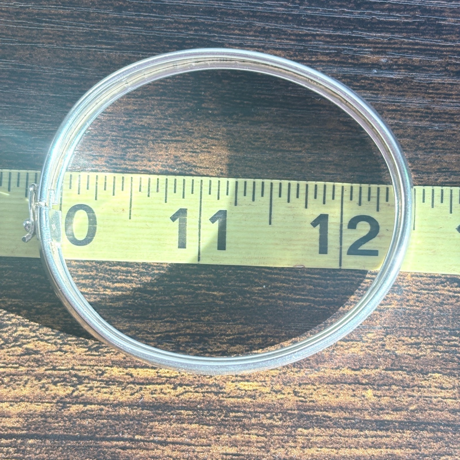 VTG Solid Sterling Silver 925 Hinged Bangle Brace… - image 7