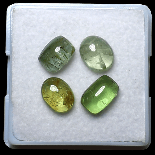 Lote 4 piezas piedras preciosas sueltas de alta calidad de turmalina verde natural sin tratar 7 mm-8 mm - Imagen 4 de 12