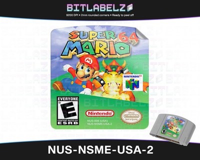 Super Mario 64 [NUS-NSME-USA-2] N64 Label