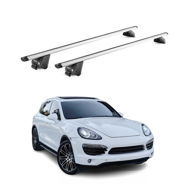 DachträGer GrundtäGer FüR Porsche Macan 2015-2026 100Kg Alu Silber 2Tlg ABE-image