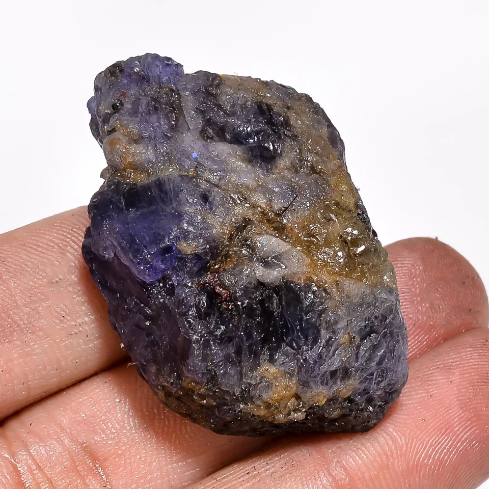 Cabujón de Tanzanita Natural Forma Áspera Piedra de Tanzanita 164.45CT 26x42x18mm BC-66 Foto 3 de 4