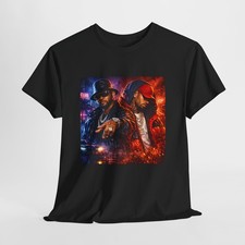 Usher and Chris Brown Concert Tour Tee Graphic T-Shirt, Urban Neon Street Art