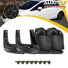 4x Black Front Rear Splash Mud Guards Flaps For 2012 2013 2014 2015 Honda Civic