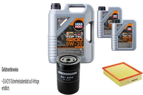 Pacchetto Completo Manutenzione Auto: Olio Motore Liqui Moly Longtime High Tech 5W-30 (5L+1L) E Filtri MANN (Olio, Aria, Abitacolo) - 6