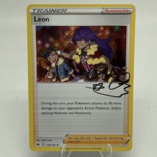 signed leon pokemon card variation to centering Who signed this? : r/PokemonTCG
