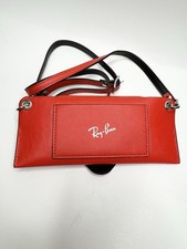Ray Ban Red and Black Crossbody Wallet and Sunglasses Holder with Strap