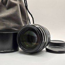 Canon Ef 100mm F/2 USM Af Teleobiettivo W/Cappuccio & Filtro Testato From Japan