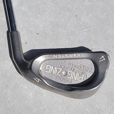 Ping Zing Silver Dot 4 Iron RH KT-M Flex (Stiff) Karsten Steel Shaft 39.5''
