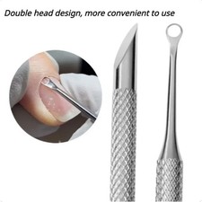Double Ended Stainless Steel Cuticle Pusher for Nail Art Manicure Tool with