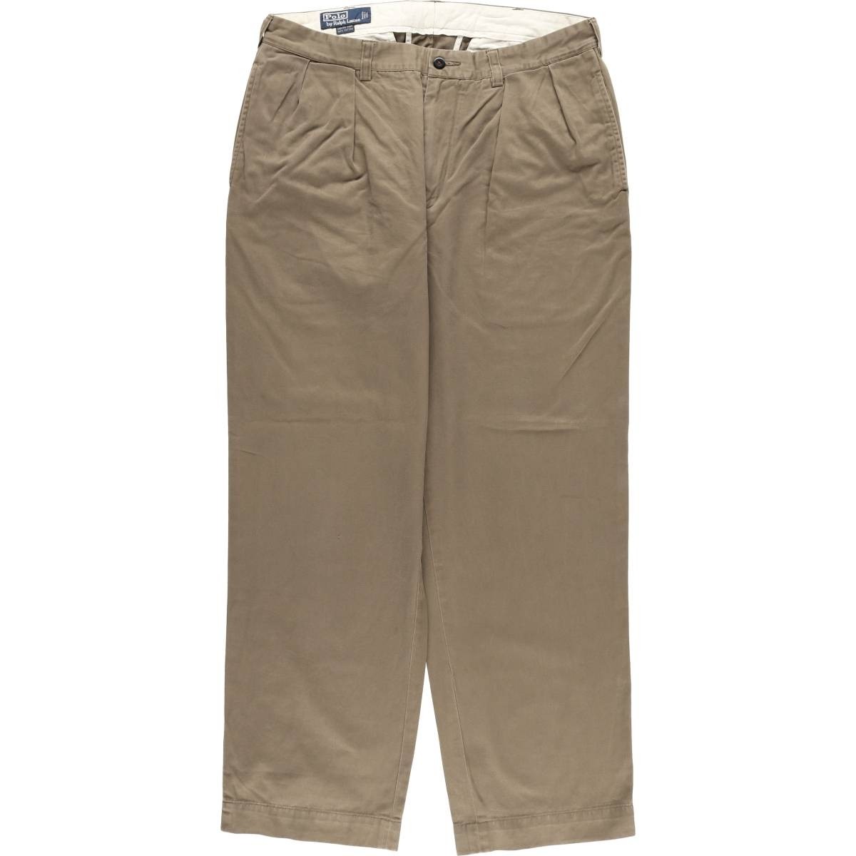 パンツ 90s Polo Ralph Lauren ANDREW chino pants Polo Ralph Lauren Men's Chino Andrew Pants Pleated Beige Size 38 x