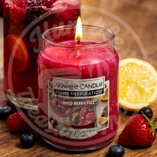 Yankee Candle Home Inspiration Wild Berry Fizz 19 oz Jar Sparkling Fruity Scent