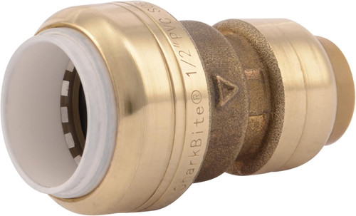 Sharkbite 1/2 Inch CTS X 1/2 Inch PVC Transition Coupling, Push to Connect Brass