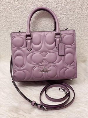 NWT Coach Maggie Small Tote Bag in Signature Leather CY670 in Silver/Jasmine