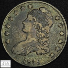 1835 Capped Bust Silver Half Dollar 50C