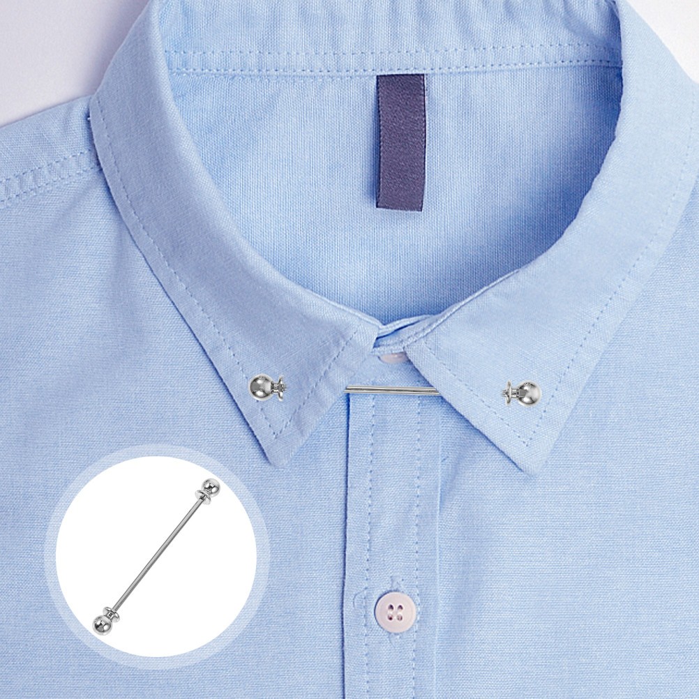 2 Pcs Collar Clips Man Mens Dress Shirt Stays Tie Pin for Dressing Pins |  eBay