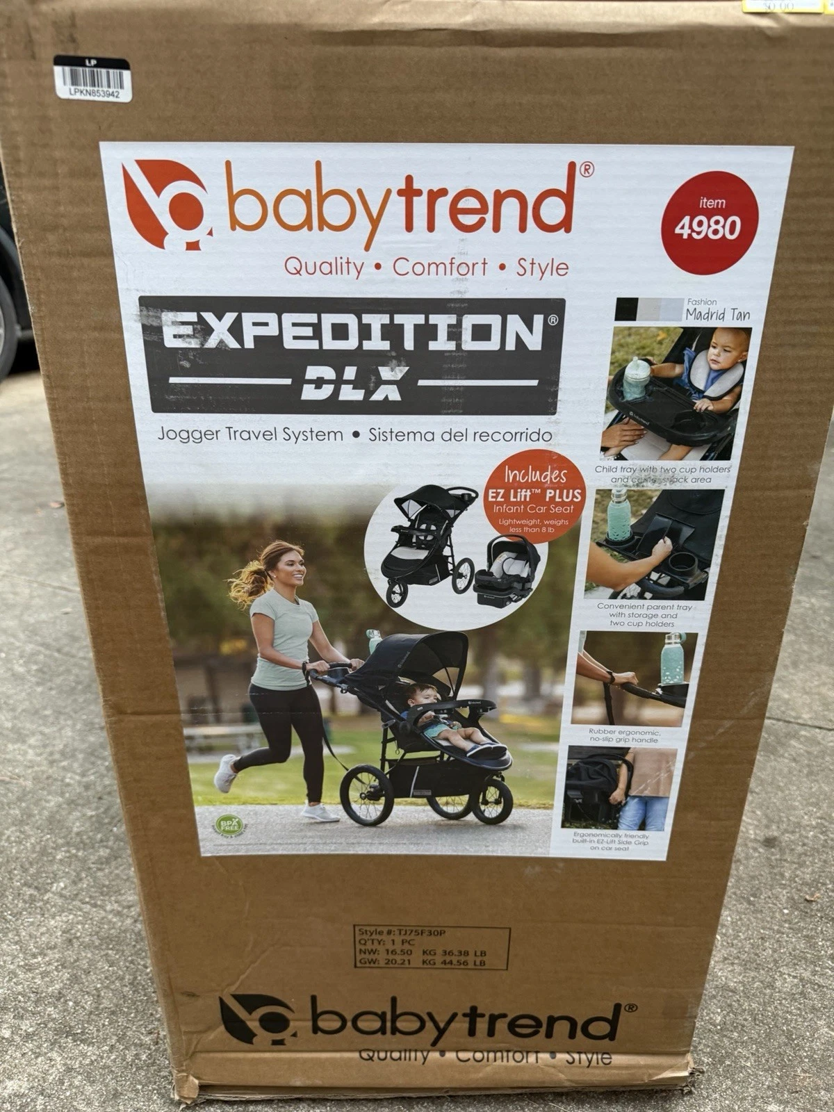 Baby Trend Expedition DLX Jogger Travel System w/ EX Lift- Brand New