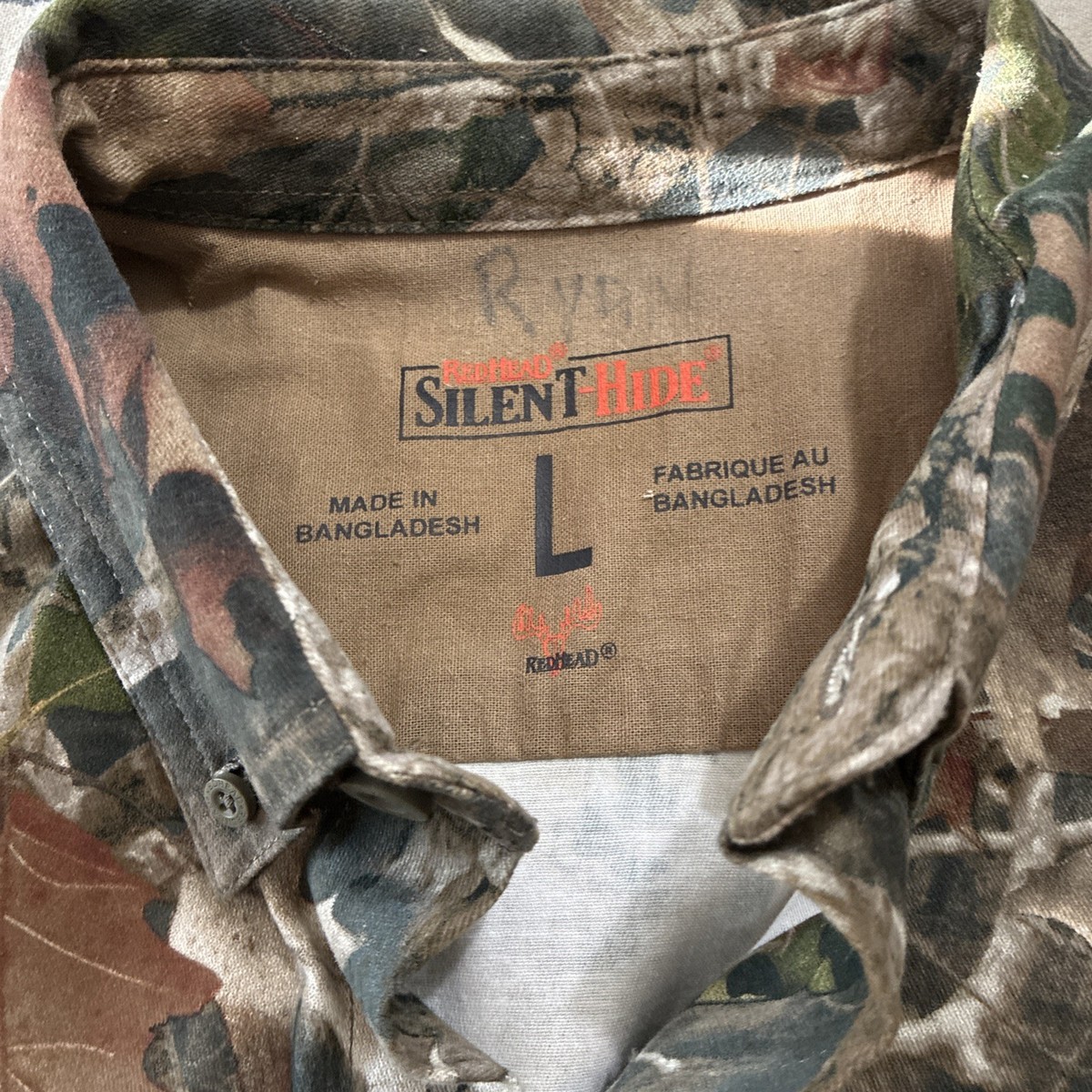 Redhead Shirt Men L Green Camo Silent-Hide Hunting Strata Outdoor View 2