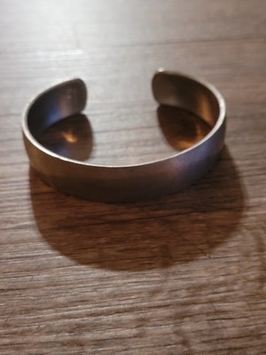 Vintage Signed Anson Pewter Cuff Bracelet Women's Fashion Jewelry Pre-owned Gift