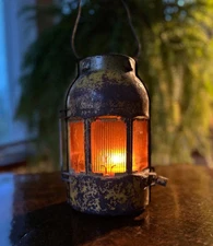 Vintage German Feuerhand Kerzenlaterne Storm Warning Candle Lamp