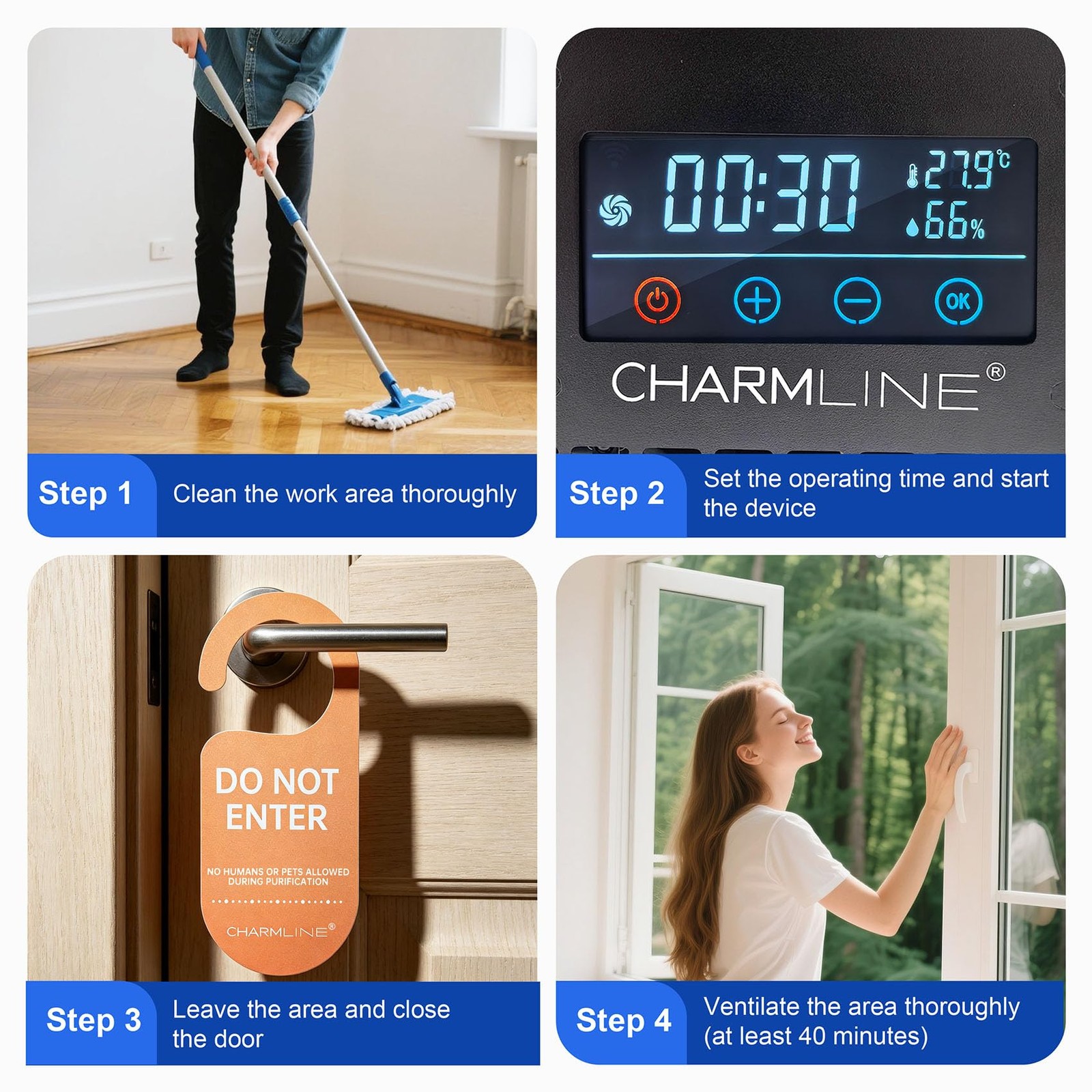 Charmline Smart Ozone Generator for Car 12V and Home 120V, 60,000mg/h ...