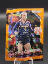 Panini 2025 Prizm WNBA Orange Cracked Ice Prizm Sophie Cunningham #63 Indiana A2