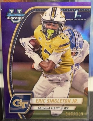 2024 Bowman Chrome University Eric Singleton Jr. Purple 096/399 #71