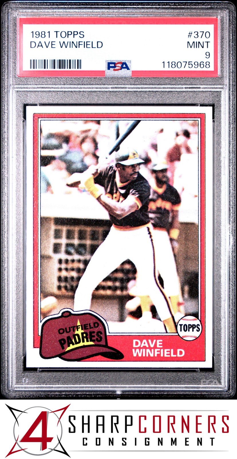 1981 TOPPS #370 DAVE WINFIELD PADRES HOF PSA 9