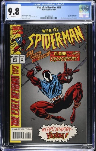 WEB OF SPIDER-MAN #118 (1994) - CGC GRADE 9.8 - 1ST APP REILLY SCARLET SPIDER